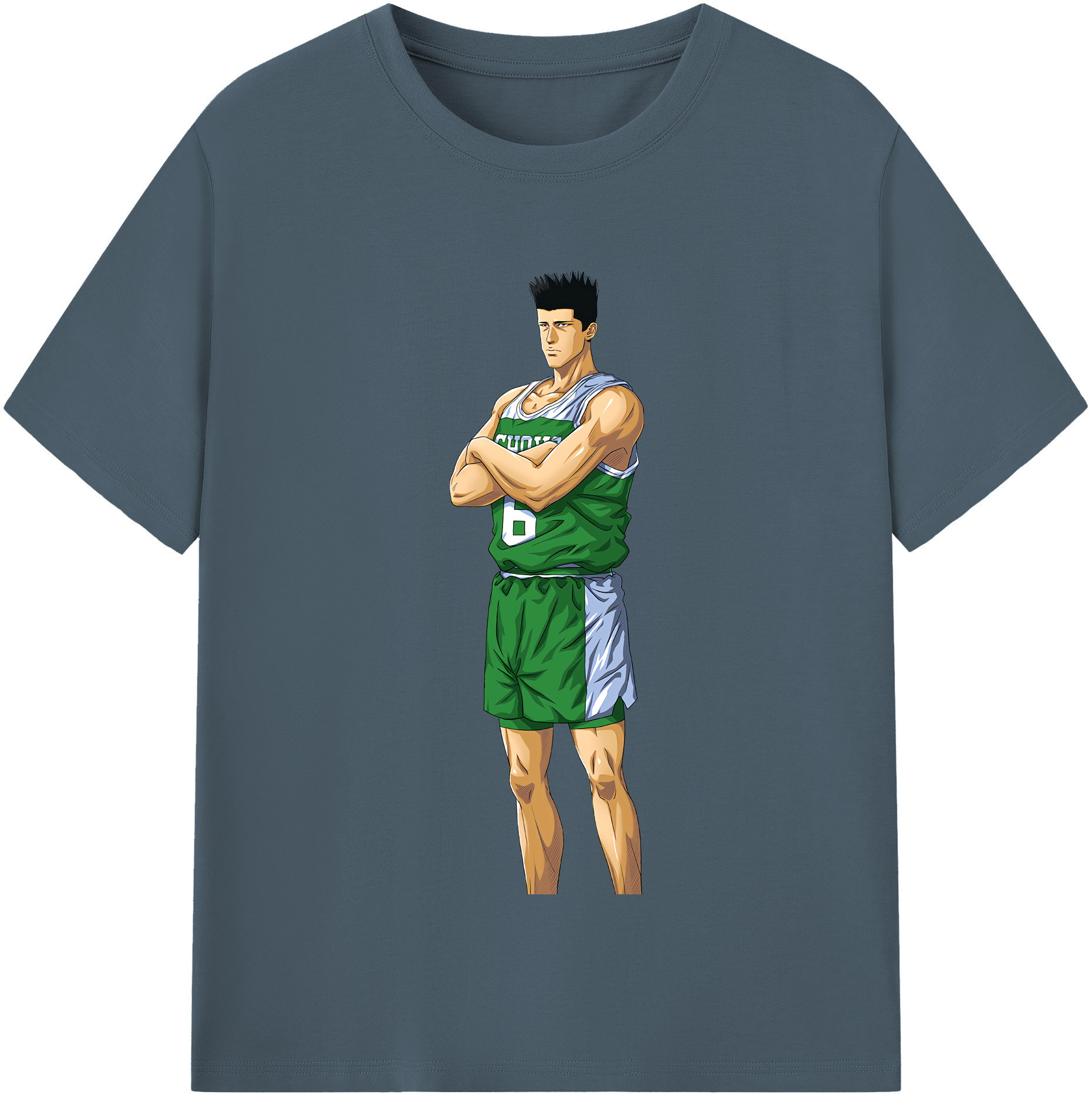SLAM DUNK／スラムダンク 綿100％半袖Tシャツ（フロントプリント）